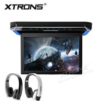 XTRONS 12.1 Inch 1080P Video Car Overhead Player Roof Mounted Monitor HDMI Port New Version IR Headphones(Black&White)