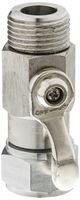 Krome Dispense 039-C270 Beer Shut Off Valve, Straight, Stainless Steel 304, 5/8" Inlet Thread, 5/8" Outlet Thread