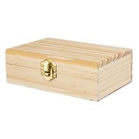 Darice Unfinished Wood Craft Box - Light Unfinished Wood with Clasp - Make Your Own Gift Box, Jewelry Box, Photo Box - Decorate with Paint, Ribbon, Decoupage and More - 6" x 4" x 2" (1 Box)