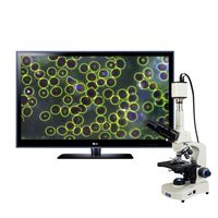 OMAX 40X-2500X 1080p HDMI Camera Darkfield Lab Siedentopf Trinocular LED Microscope for Live Blood