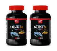 Cholesterol lowering Products - Wild Alaskan Salmon Oil 2000 - Fish Oil Omega 3 for Women - 2 Bottles 180 Softgels