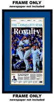 The Kansas City Star Newspaper Frame - with Kansas City Royals Colors Double Mat