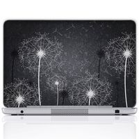 Meffort Inc 14 Inch Laptop Notebook Skin Sticker Cover Art Decal (Free Wrist pad) - Black & White Dandelion