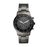 Fossil Men's Collider HR Heart Rate Stainless Steel Hybrid Smartwatch, Color: Smoke (FTW7009)