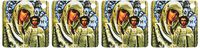 3dRose Russian Icon of the Blessed Mary - Key Chains, 2.25 x 4.5 inches, set of 4 (kc_525_2)