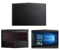 Decalrus - Protective Decal for Lenovo Legion Y520 (15.6" Screen) Laptop Black Carbon Fiber Skin case Cover wrap CFlenovoLegionY520Black