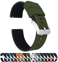 23mm Army Green/Black - Barton Elite Silicone Watch Bands - Quick Release - Choose Strap Color & Width