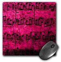 3dRose LLC 8 x 8 x 0.25 Inches Musical Interlude in Pink Mouse Pad (mp_5877_1)