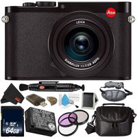 Leica Q (Typ 116) 24.2 MP Digital Camera (Black) 19000 Bundle with 64GB Memory Card + 49mm 3 Piece Filter Kit