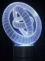 CHIMAERA 3D Magical Optical Illusion Ring-in-Ring USB Lamp