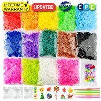 6900+ New Rainbow Rubber Bands Bracelet Kit, 2020 New Loom Bands in 14 Colors- Great Gift for Handicraft Lovers & Kids. No Loom Board Included.