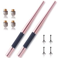 [1st Gen] LifeFan Stylus High Precise 2-in-1 Double End with Replacement Tips (2 Pack-Rose Gold&Rose Gold)