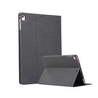 iPad 6th Gen/iPad 5th Gen/iPad Air/iPad Air 2/iPad Pro 9.7 Case,Slim Lightweight Silicone TPU&Premium PU Leather Smart Stand Protective Case Cover with Auto Sleep/Wake Function (V-Black)