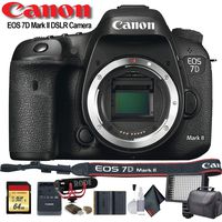 Canon EOS 7D Mark II DSLR Camera (International Model) (9128B002) W/Bag, Extra Battery, LED Light, Mic, Filters and More - Advanced Bundle