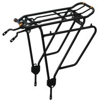 Ibera Bike Rack - Bicycle Touring Carrier Plus+ for Non-Disc Brake Mount, Frame-Mounted for Heavier Top & Side Loads, Height Adjustable for 26"-29" Frames