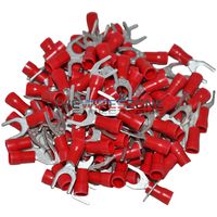 Install Bay RVST10 Spade Terminal Vinyl Connector 22/18 Gauge #10, Red (100-Pack)