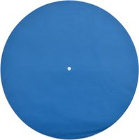 Genuine Leather Turntable Platter Mat - Blue