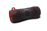 Sylvania SP353 Water Resistant BlueTooth Rugged Speaker, Black/Red (Certified Refurbished)