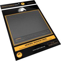 Graphite Transfer Paper - 9" x 13" - 25 Sheets - Waxed Carbon Paper for Tracing - MyArtscape (Black)