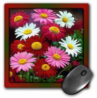 3dRose LLC 8 x 8 x 0.25 Inches Painted Gerber Daisies Pattern Mouse Pad (mp_48097_1)
