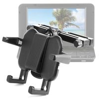 DURAGADGET Car Expandable Headrest & Tray Cradle Mount for Panasonic DVD-LS86, DMP-B500 & DMP-B100 DMP-B100EB-S Portable Blu-Ray Disc Player High Resolution LCD DVD Players, with Extendable Sides