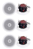 6) Pyle PDIC60 6.5" 250W 2 Way Round In Wall/Ceiling Home Speakers System Audio