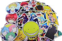 50 Pcs Assasination Classroom Anime tv Show Creative Sticker Pack Funny Decorative Cartoon for Cartoon PC Luggage Computer Notebook Phone Home Wall Garden Window Snowboard Stickers
