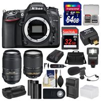 Nikon D7100 Digital SLR Camera with 18-140mm & 55-300mm VR Lenses, WU-1a, Bag & 32GB Card with 64GB Card + Flash + 2 Batteries & Charger + Grip + Kit