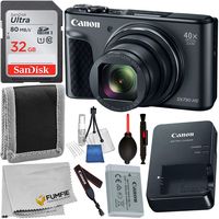 Canon PowerShot SX730 HS Digital Camera (Black) (1791C001) with Starter Accessory Bundle - Includes: SanDisk Ultra 32GB Memory Card & More