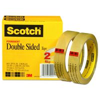 Scotch Double Sided Tape, Engineered for Office and Home Use, 3/4 x 1296 Inches, 3 Inch Core, Boxed, 2 Rolls (665-2P34-36)