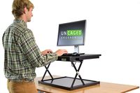 CHANGEdesk Mini Small Adjustable Height Standing Desk Converter for Laptop MacBook Single Monitor Desktop Computer Portable Lightweight Ergonomic sit Stand up Corner Riser Affordable Compact Tabletop