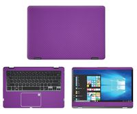 Decalrus - Protective Decal for Asus VivoBook Flip 14 TP410UA (14" Screen) Laptop Purple Carbon Fiber Skin case Cover wrap CFasusVivobk14_tp410Purple