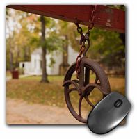 3D Rose"USA Oklahoma Native American Cherokee Nation Museum Well Pulley." Matte Finish Mouse Pad - 8 x 8" - mp_192207_1