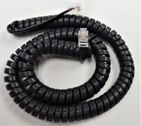 5 Pack of Charcoal Dark Gray (aka Black) 12 Ft Handset Cords for Yealink IP Phone SIP T20 T20P T21 T21P T22 T22P T26 T26P T28 T28P T29 T29P T29G T2 Series Curly Coil Lot by DIY-BizPhones
