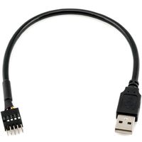 CRJ 9-Pin USB IDC Dupont Male Header to Single USB 2.0 Type A Male Cable