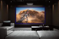 EluneVision Aurora 8K 100 inch 16:9 Aspect Ratio Ultra Short Throw NanoEdge ALR Fixed-Frame Projection Screen.