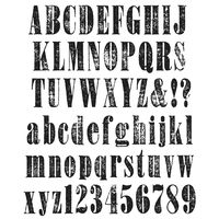 Stampers Anonymous Tim Holtz Cling Rubber Stamp Set, 7 by 8.5-Inch, Worn Text