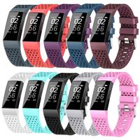 X4-Tech Compatible with Fitbit Charge 3 Bands Small Large for Women Men, Choose Color Soft Silicone Sports Replacement Accessory Band for Smartwatch Charge 3 Fitness Activity Tracker (10PCS-1, Large)