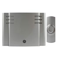 GE 19303 RA26567 Battery-Operated Wireless Door Chime, 8 Melodies, Satin Nickel