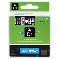 DYM45021 - Dymo White on Black D1 Label Tape