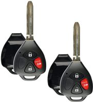 Discount Keyless Remote Entry Uncut Car Key Fob Replacement Case Shell Button Pad For HYQ12BBY, GQ4-29T, MOZB41TG (2 Pack)