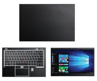Decalrus - Protective Decal for Lenovo ThinkPad X1 Carbon (5th Gen.) (14" Screen) Laptop Black Carbon Fiber Skin case Cover wrap CFlenovoTnkPadX1carbon5Black