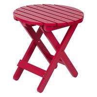 Shine Company Adirondack Round Folding Table, Tomato Red