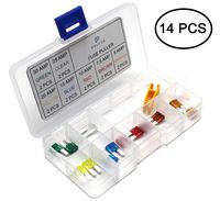 PRUVUE 14pcs Assorted Car Truck Micro2 Blade Fuse Set 5A 7.5A 10A 15A 20A 25A 30A Fuse Assortment Kit for Automotive,Boat,Marine,RV,SUV,Trike