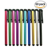 Metal Stylus Touch Screen Pen Compatible with Apple iPhone 4 4S 5 5S 5C 6 6 Plus iPad Galaxy Tablet Smartphone PDA (60pcs in 10 Colors)