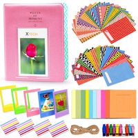 Colorful Accessories Kit for Fujifilm Instax Mini 9 8 8+ 7 25 26 50s 70 90 Camera, Includes Pink Photo Album, Sticker & Hanging Frames, Great Idea