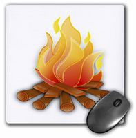 3dRose LLC 8 x 8 x 0.25 Inches Mouse Pad, Yellow/Orange/Brown Campfire (mp_41661_1)