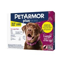 PETARMOR Plus for Dogs Flea and Tick Prevention for Dogs, Long-Lasting & Fast-Acting Topical Dog Flea Treatment, 6 Count
