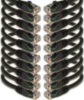 iMBAPrice - 100 ' Cat5e RJ45 Network Ethernet Patch Cable, (10 Pack), Black (IMBA-CAT5-100BK-10PK)
