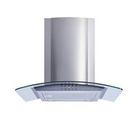 Winflo New 30" Convertible Stainless Steel/Tempered Glass Wall Mount Range Hood with Aluminum Mesh filter, Ultra bright LED lights and Push Button 3 Speed Control